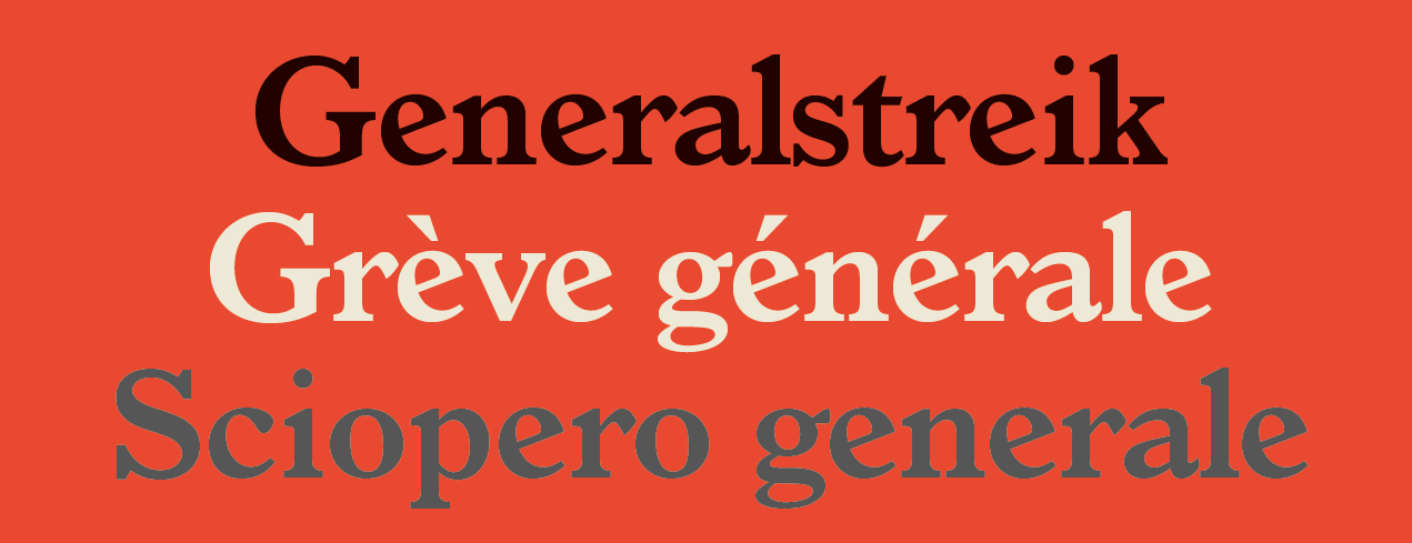 Generalstreik | Grève générale | Sciopero generale